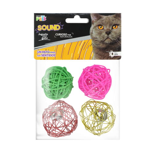 Fancy Pets - Juguete para Gatos Bola Sound 4 piezas