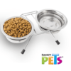 Fancy Pets - Comedero para Perros Doble de Acero Inoxidable 568 ml