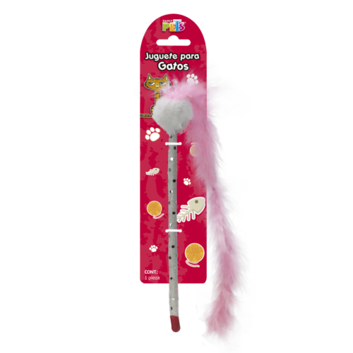 Fancy pets - Juguete para Gato Varita con Lazo de Peluche