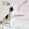 Fancy pets - Juguete para Gato Varita con Lazo de Peluche