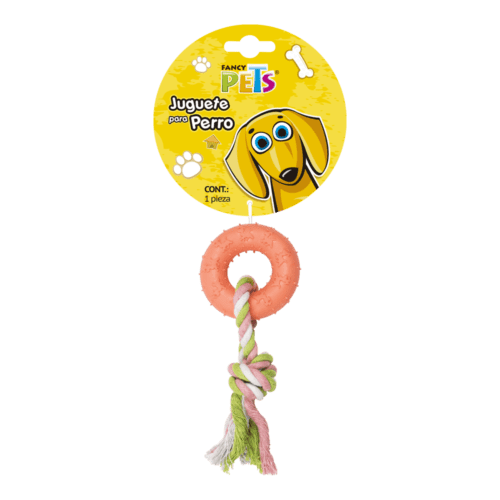 Fancy Pets - Juguete Masticable para Perros Aro con Cuerda