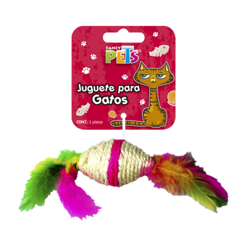 Fancy Pets - Juguete para Gato Caramelo con Plumas