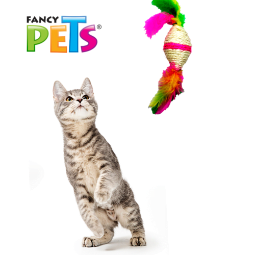 Fancy Pets - Juguete para Gato Caramelo con Plumas