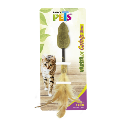 FL9191 Fancy Pets - Juguete para Gato con Catnip Varita Ratón con Pluma