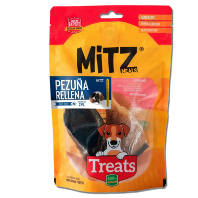 Premios para Perros Pezuña Rellena de Res Deshidratada, treats pezuña de res natural para consentir a tu mascota.