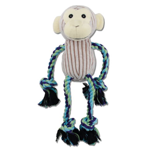 chango-juguete Sharpaw - Juguete para Perro Peluche de Chango con Hilo Trenzado con Sonido Squeaky