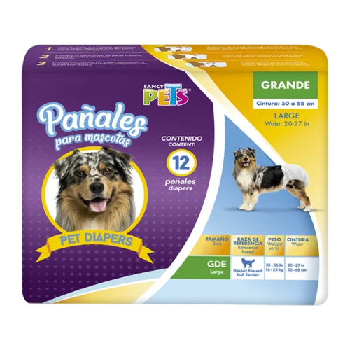 fl1914_4 Fancy pets - Pañales para Perro Tamaño Grande 12 Piezas