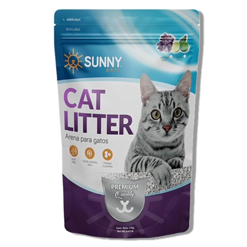 ARENA-PARA-GATO-LAVANDA Sunny Pets - Arena para Gatos Aroma Limón 3kg