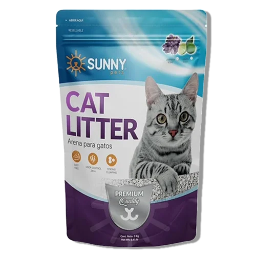 ARENA-PARA-GATO-LAVANDA Sunny Pets - Arena para Gatos Aroma Lavanda 3kg