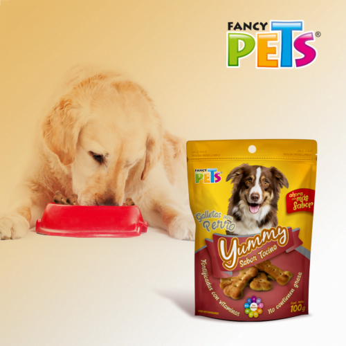 Fancy Pets - Galletas para Perros Yummy Premios Sabor Tocino