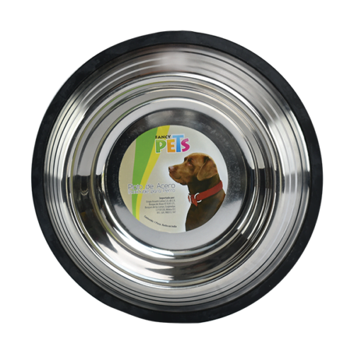 Plato de acero inoxidable para perro