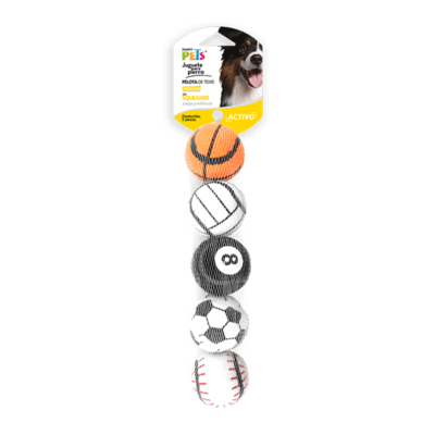 Fancy Pets - Pelotas de Tenis para Perros con Squeaker 5 piezas