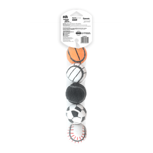 Fancy Pets - Pelotas de Tenis para Perros con Squeaker 5 piezas