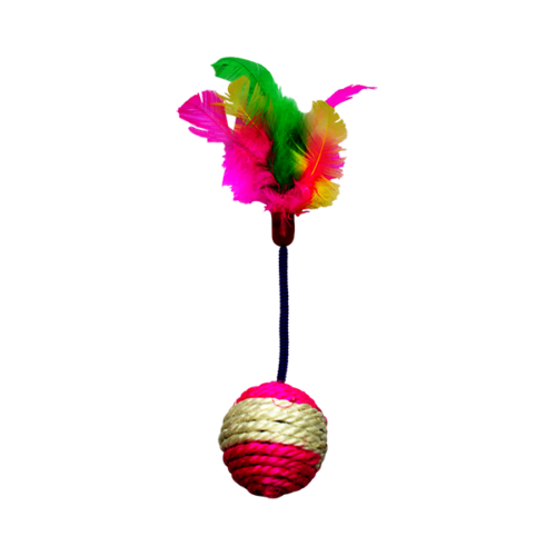 Fancy Pets - Juguete para Gato Pelota con Plumas