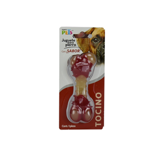 Juguete para perro hueso con sabor a tocino Juguete para perro hueso con sabor a tocino