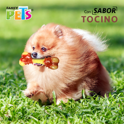 FL8761_M_1 Fancy Pets - Juguete para Perro Hueso con Sabor a Tocino