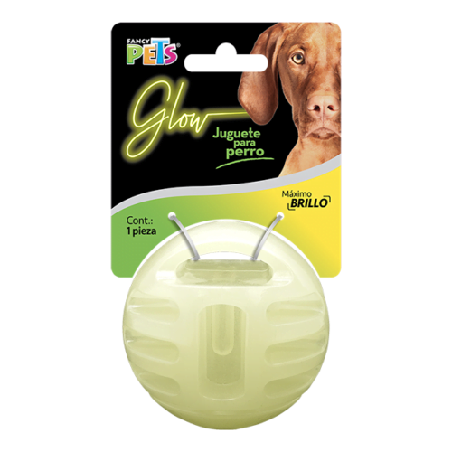Pelota para perro glow que brilla en la oscuridad