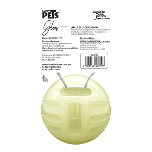 Fancy Pets - Pelota para Perro Glow Juguete Luminiscente