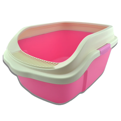 arenero-con-rejilla-rosa Sunny Pets - Arenero para Gatos con Rejilla para Limpieza de Patas