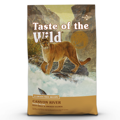Alimento para Gatos Canyon River Feline taste of the wild, Altamente nutricional y balanceado, ideal para gatos de todas las edades.