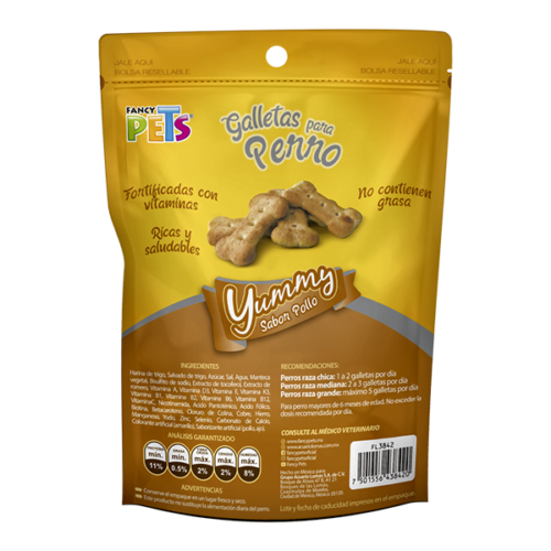 Fancy Pets - Galletas para Perros Yummy Premios Sabor Pollo