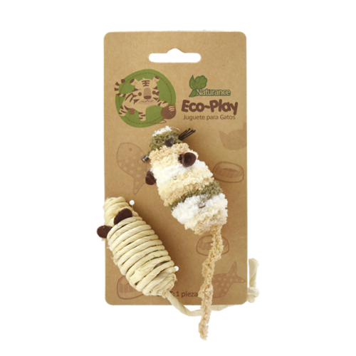 fl8233_3 Fancy Pets - Juguete para Gatos Ratón Ecoplay 2 piezas