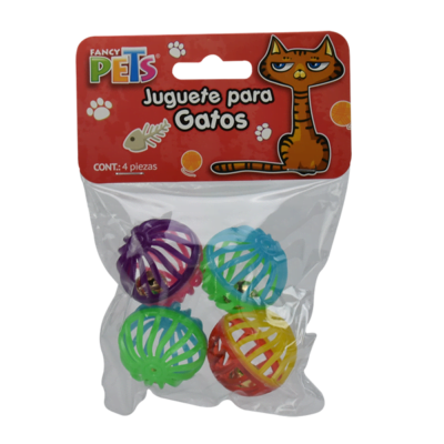 Pelotas de colores para Gatos 4 piezas