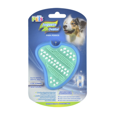 Fancy Pets - Juguete Dental para Perro Filete con Cerdas para el Cuidado de sus Dientes