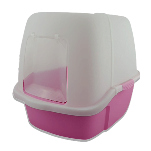 Arenero para Gatos Toilet Deluxe con Puerta Abatible Incluye pala y rejilla limpiadora