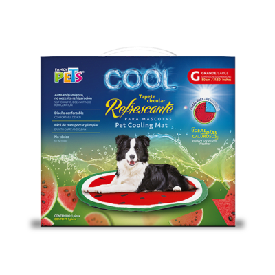 Fancy Pets - Tapete Refrescante para Perros Circular Sandia Tamaño Grande