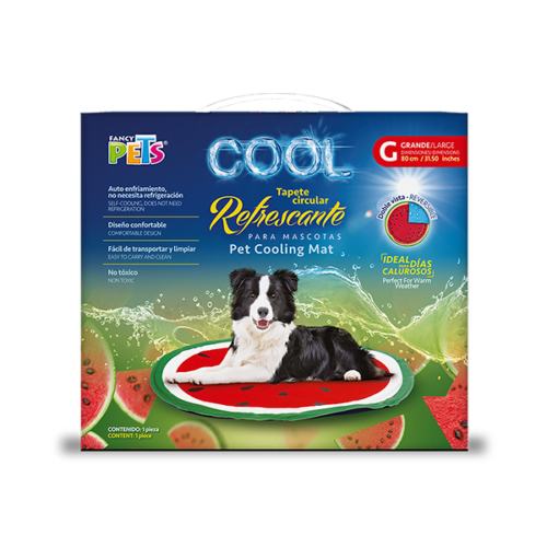 Fancy Pets - Tapete Refrescante para Perros Circular Sandia Tamaño Grande