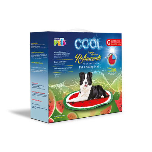 Fancy Pets - Tapete Refrescante para Perros Circular Sandia Tamaño Grande