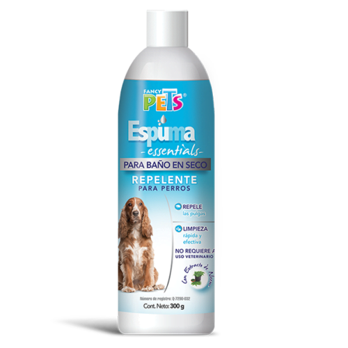 Fancy Pets - Espuma para Baño en Seco con Repelente Essentials 300gr