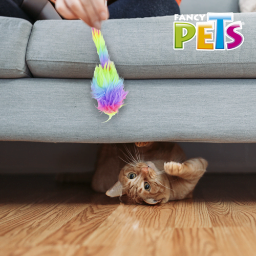 fl8260_m_3 Fancy Pets - Juguete para Gato Ratón de peluche Arcoíris
