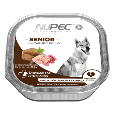 Alimento húmedo para perros adultos senior de todas las razas. Ideal para mantener hidratado y nutrido a tu perro, Contiene 4 latas