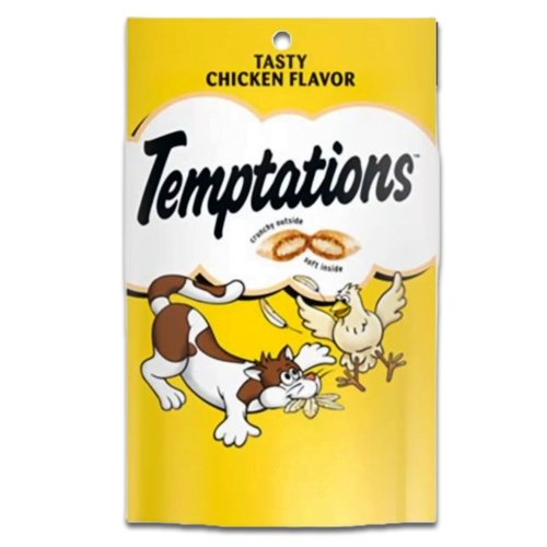 Los premios de Temptations para gatos tienen una capa exterior deliciosa y crujiente con un interior irresistiblemente suave y sabroso snack.