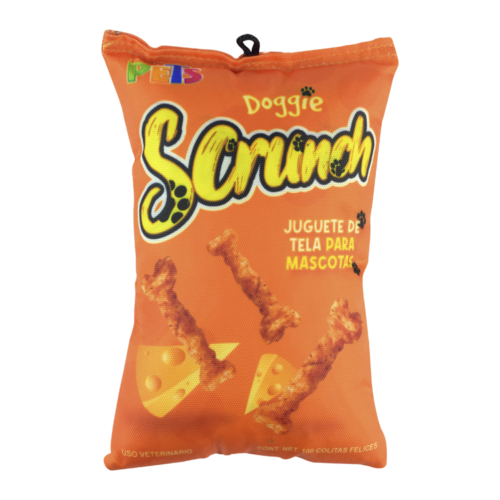 FL8277 Fancy Pets - Juguete de Tela Doggie Scrunch Queso para perros