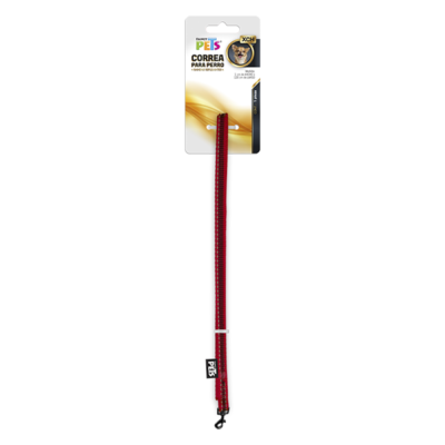 Fancy Pets - Correa para Perros XCH con Ultra Grip y Bandas Reflejantes Color Rojo