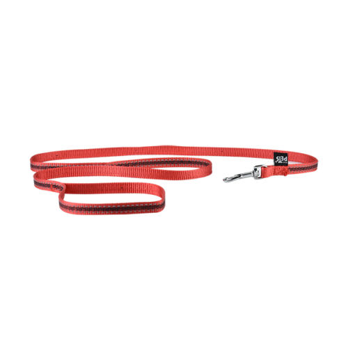 Fancy Pets - Correa para Perros XCH con Ultra Grip y Bandas Reflejantes Color Rojo