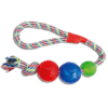 Sharpaw - Juguete Jaladera para Perros Hilo Multicolor con 3 Pelotas de Plástico