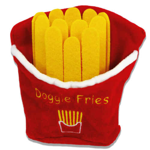 Sharpaw - Juguete de Peluche para Perros Estilo Papas a la Francesa con Sonido Squeaky