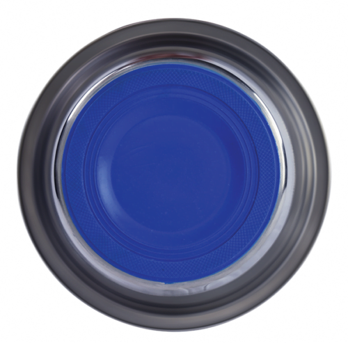 Fancy Pets - Plato de Acero Inoxidable para Perros con Base Anti-derrapante 64oz