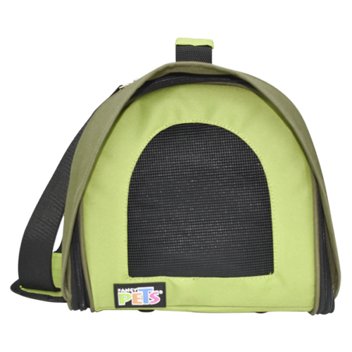 Fancy Pets - Transportadora de Tela Verde Olivo Fashion