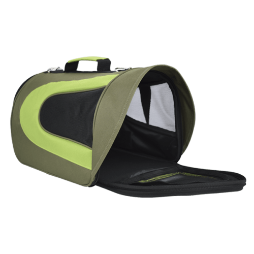 Fancy Pets - Transportadora de Tela Verde Olivo Fashion