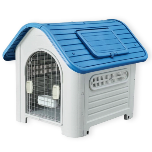 Sunny - Casa para Perro con Teja y Puerta Metálica