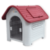 Sunny - Casa para Perro con Teja y Puerta Metálica
