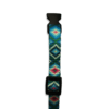 Collar ch color azul claro con bordeado de colores 28cm largo 1cm ancho