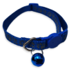 Collar para gato con cascabel Color Azul con Huellitas Reflejantes