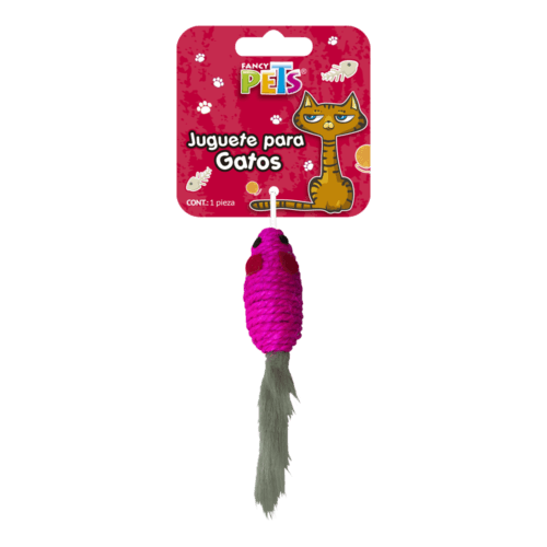 Juguete para gato, Ratón de cuerda Juguete para gato, Ratón de cuerda con cola de peluche, estimula el instinto de caza, ayuda a disminuir la ansiedad, estrés y aburrimiento de tu mascota, hecho con materiales textiles.