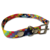 Collar para Gatos tamaño Chico cuadros de Colores, fabricado con tela y seguro de cinto, para brindar seguridad y comodidad a tu mascota, al momento de su exploración. El collar es de tamaño chico, con medida de 26cm de largo y es estirable con 1 cm de ancho.